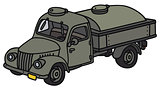 Old military tank truck