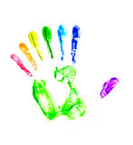 rainbow hand print