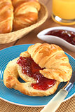 Croissant with Strawberry Jam