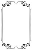 Elegant vertical frame on a white background