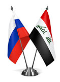Russia and Iraq - Miniature Flags.