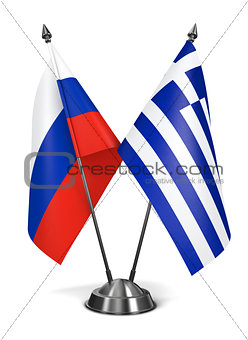 Russia and Greece - Miniature Flags.