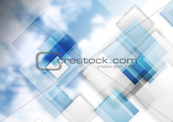 Tech vector background with clouds