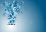 Abstract blue Christmas vector background