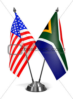 USA and South Africa - Miniature Flags.
