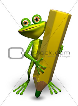 Frog and Pencil