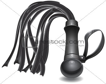 Gray whip isolated on a white background