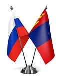 Russia and Mongolia - Miniature Flags.