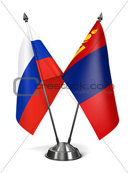 Russia and Mongolia - Miniature Flags.