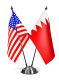 USA and Bahrain - Miniature Flags.