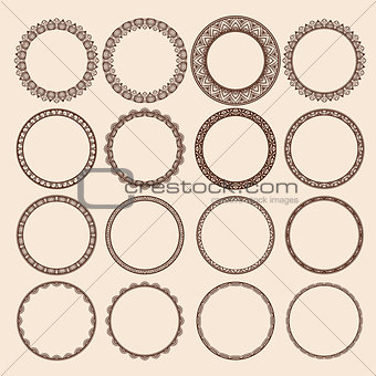 Set of Round Pattern Frames