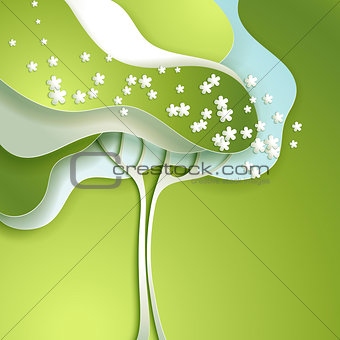 Abstract spring tree