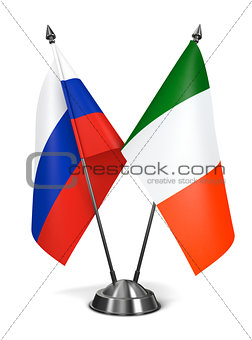 Russia and Ireland - Miniature Flags.