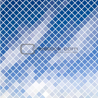 Blue diagonal mosaic in sky effect