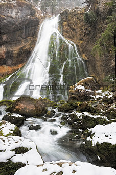 Gollinger Waterfalls at wintertime, Austria