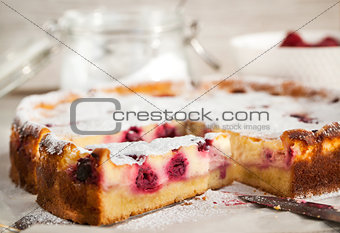 Homemade cherry creamcheese pie