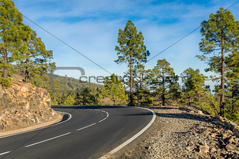 Mountain roads at Tenerife, Spain