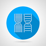 Round vector icon for DNA