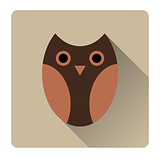 Owl stylized icon nature colors