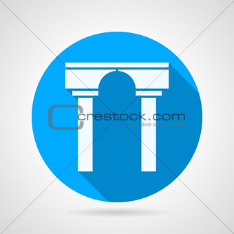 Flat vector icon for arch with column