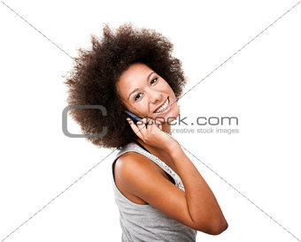 Beautiful woman at cellphone