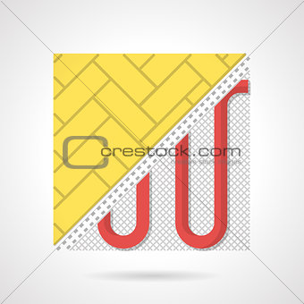 Colorful vector icon for heated floor