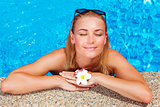 Female enjoying summer holidays