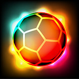 Soccer Ball Football Colorful Lights Illustration