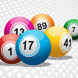 Bingo Balls on white 3D Background