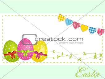 Easter eggs background panel and bunting