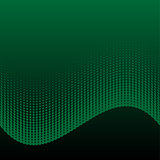 Abstract halftone green and black background