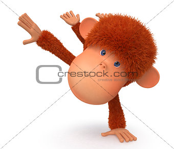 Cheerful, red monkey