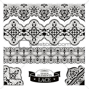 Set of lace patterns