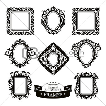 Set of vintage baroque frames