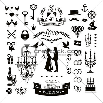 wedding icons and elements