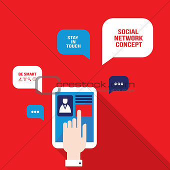 Social network Communication Successful business and e-commerce concept Modern flat design