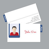 Simple business id card with photo