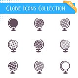 Globe icons collection