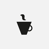 Coffe cup logo, template for branding