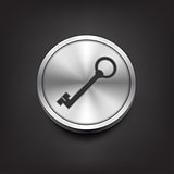 Key icon on silver button