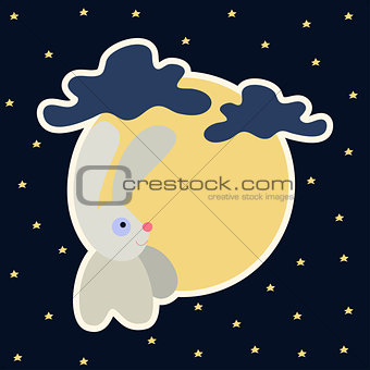 Moon rabbit of Mid Autumn Festival. Chuseok