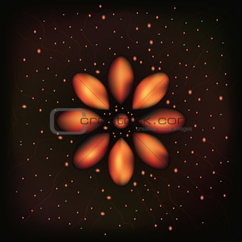 Fire flame flower or abstract space background