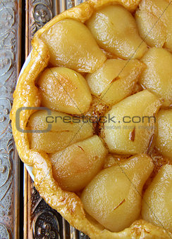 French Tarte Tatin  with pears and caramel