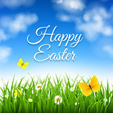 Easter Background With Grass