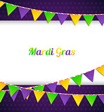 Mardi Gras background with flags
