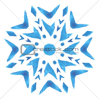Watercolor snowflake