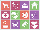 Dog icons set for web. What dogs need