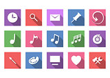 Art and musical flat icon set