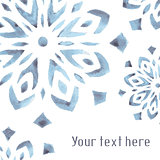 Vector watercolor background with snowflakes