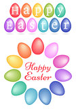 Colorful easter eggs, vector set